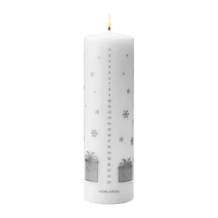 2025 calendar candle, White-silver