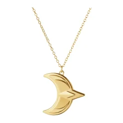 2024 Christmas pendant moon, Gold-plated