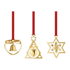 2024 miniature mobile 3 pieces, Gold-plated