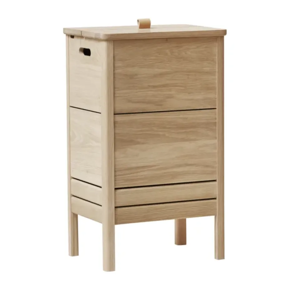 A Line laundry basket, White oak