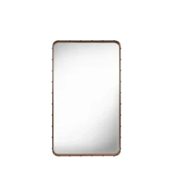 Adnet rectangular mirror, Brown, medium