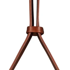Adnet Round Mirror, Brown, large
