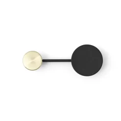 Afteroom clothes hanger small, Black-brass