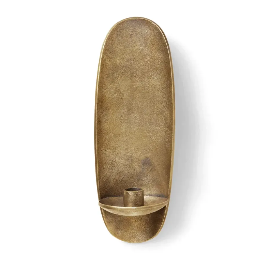Agapé wall-mounted candlestick, Brass finish