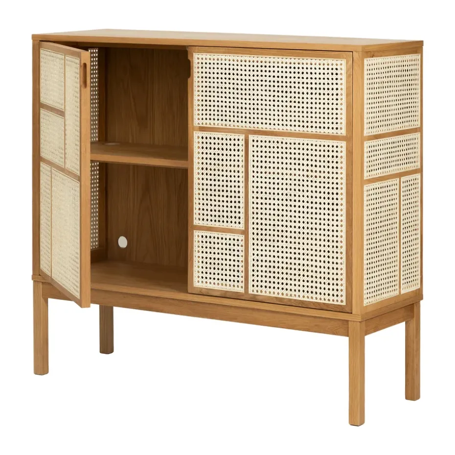 Air side table, Oak, 120x110 cm, with legs