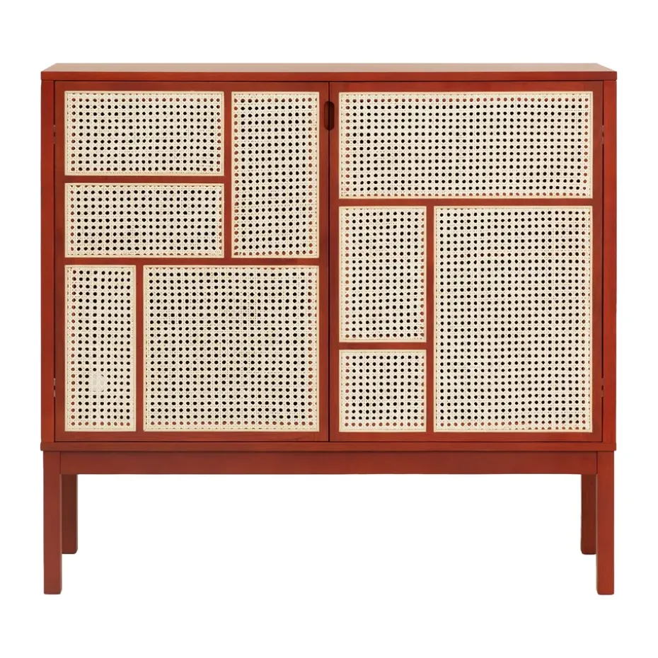 Air side table, Red, 120x110 cm, with legs