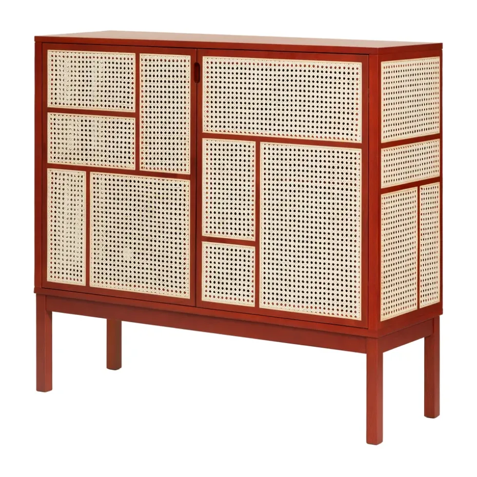 Air side table, Red, 120x110 cm, with legs