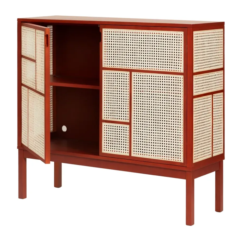 Air side table, Red, 120x110 cm, with legs