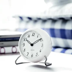 AJ LK table clock, white