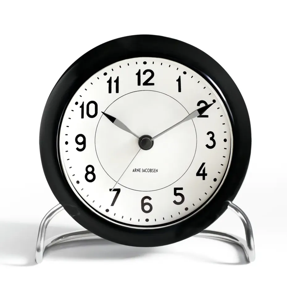 AJ Station table clock, black