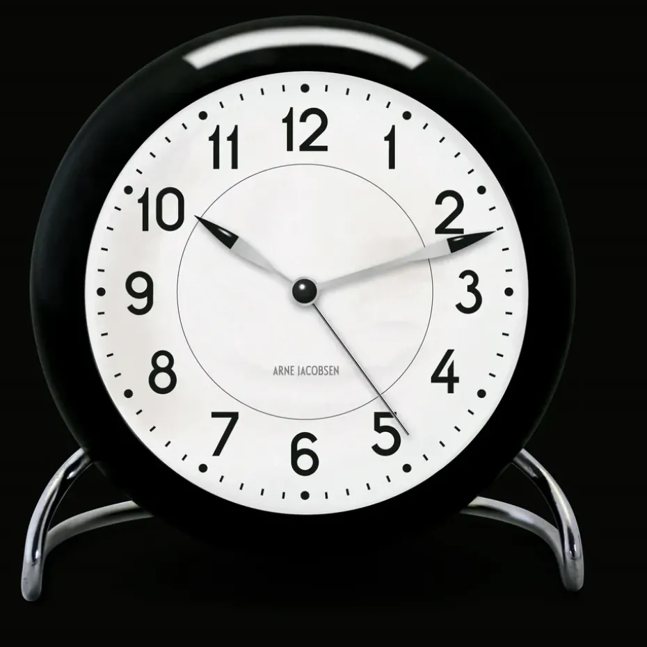 AJ Station table clock, black