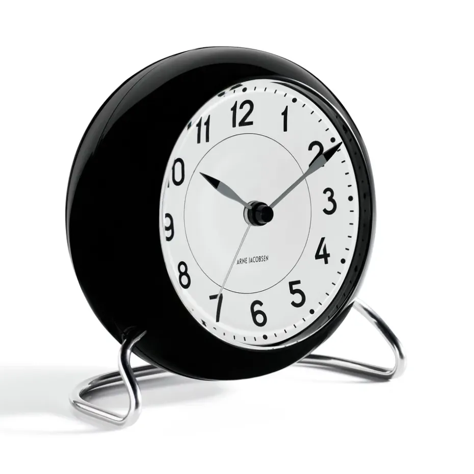 AJ Station table clock, black