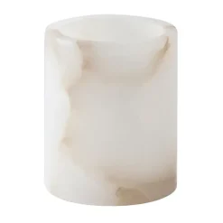 Alabaster candle holder, White-beige, XS 7.5 cm