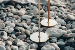 Alba candle sticks 30 cm, Solid brass and glass