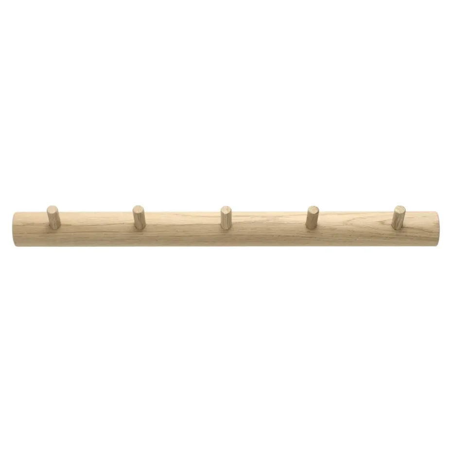 Allsarp hook rack 5 hooks, Oak