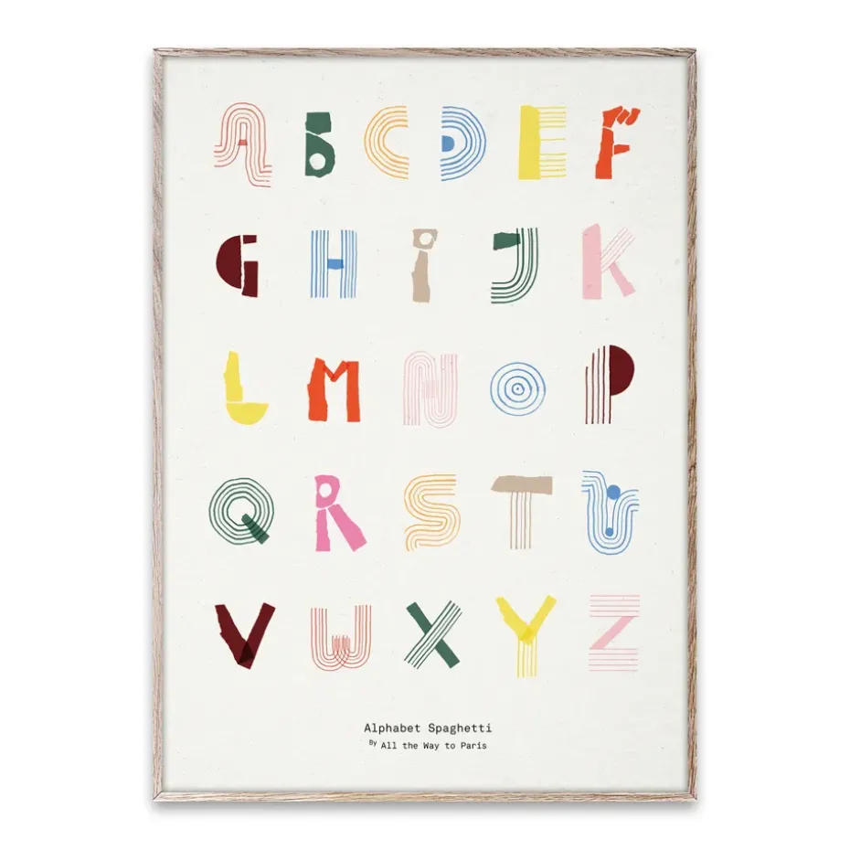 Alphabet Spaghetti ENG Multi-colour poster , 50x70 cm