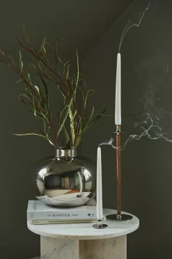 Alto Basso candle sticks, Nickel-plated brass