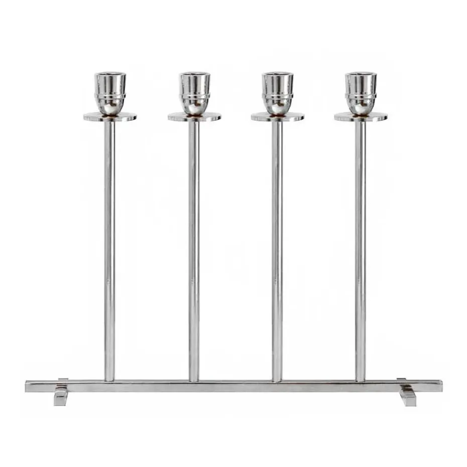 Alto candle sticks, Nickel-plated brass