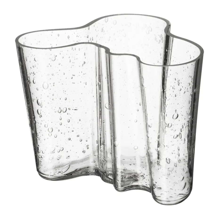 Alvar Aalto vase anniversary edition 120 mm, Bubble glass clear