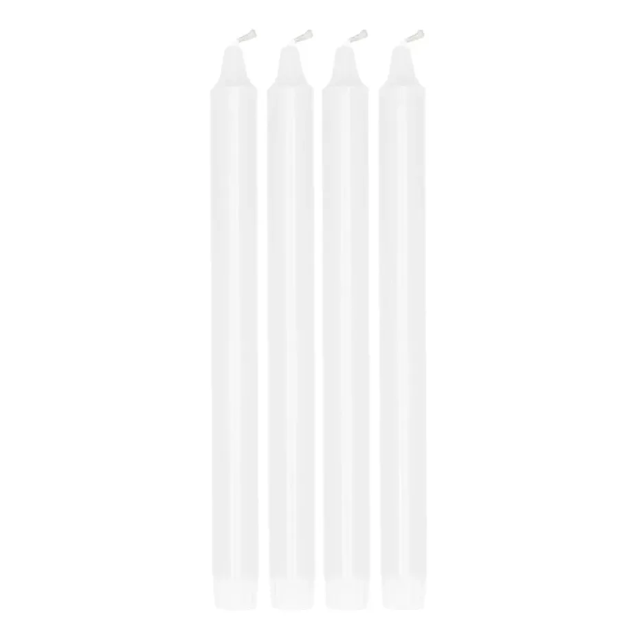 Ambiance tapered candle 4 pack 27 cm, White