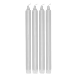 Ambiance tapered candle 4 pack 27 cm, Icy grey