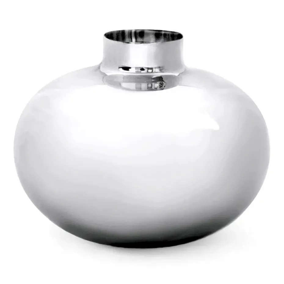 Amico vase Ø29 cm, Nickel-plated brass