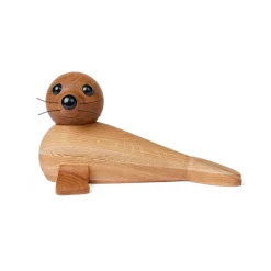 Anaana seal decoration 17 cm, Oak