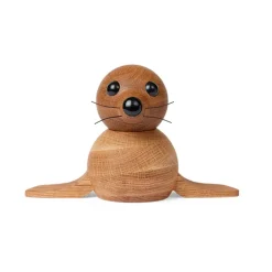 Anaana seal decoration 17 cm, Oak