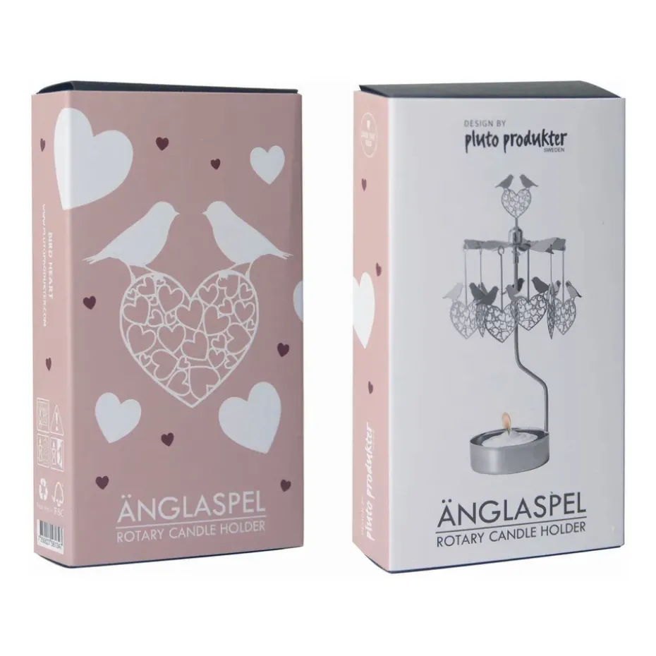 Angel chime birds and hearts, Silver