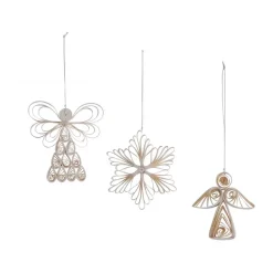 Angel mix Christmas decorations 3-pack, White