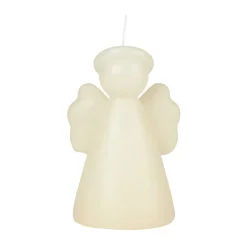 Angel sculpture candle 14 cm, Off white