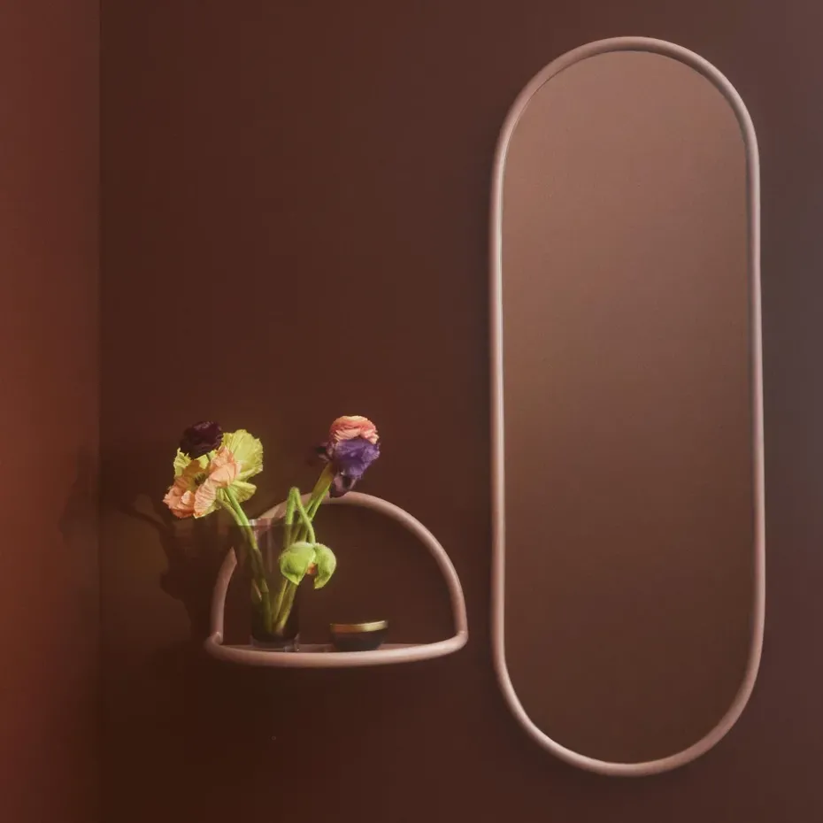 Angui mirror oval 108 cm, rose