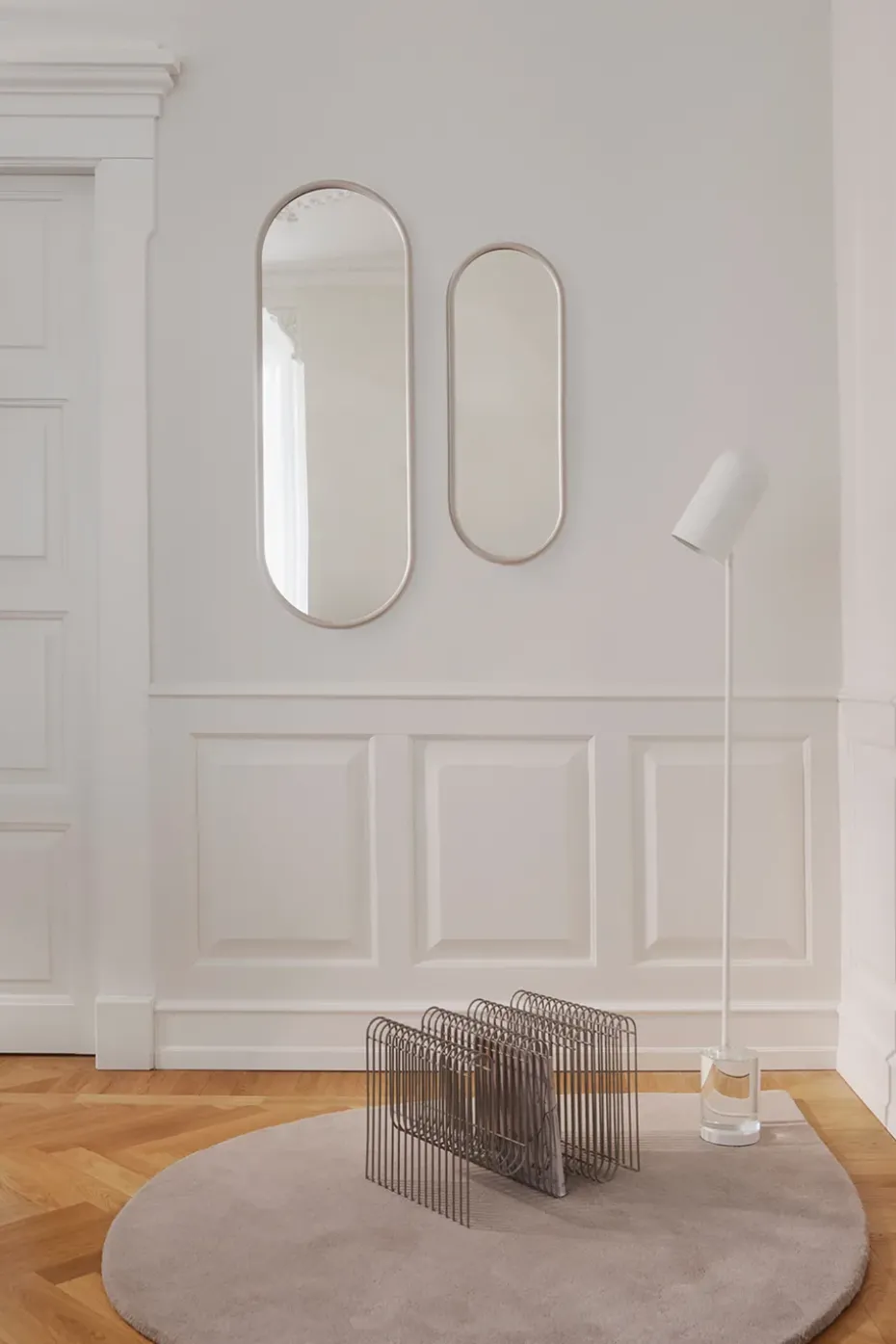 Angui mirror oval 108 cm, Taupe