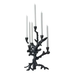 Apple tree candlestick L 53 cm, Dark grey