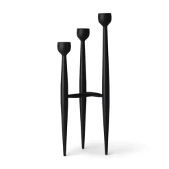 Appollo candle sticks 32 cm, Black