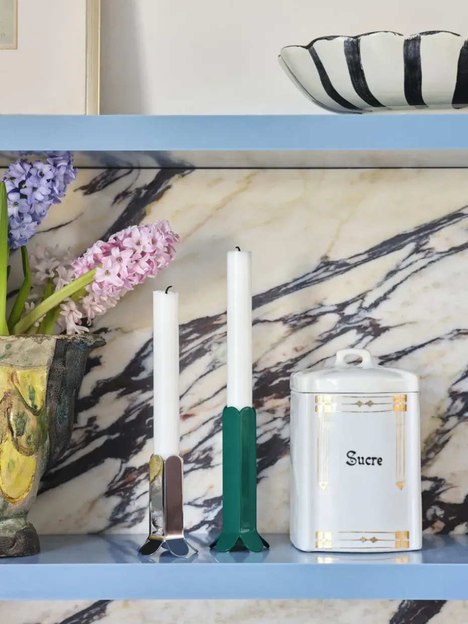Arcs candle stick 9 cm, Mirror