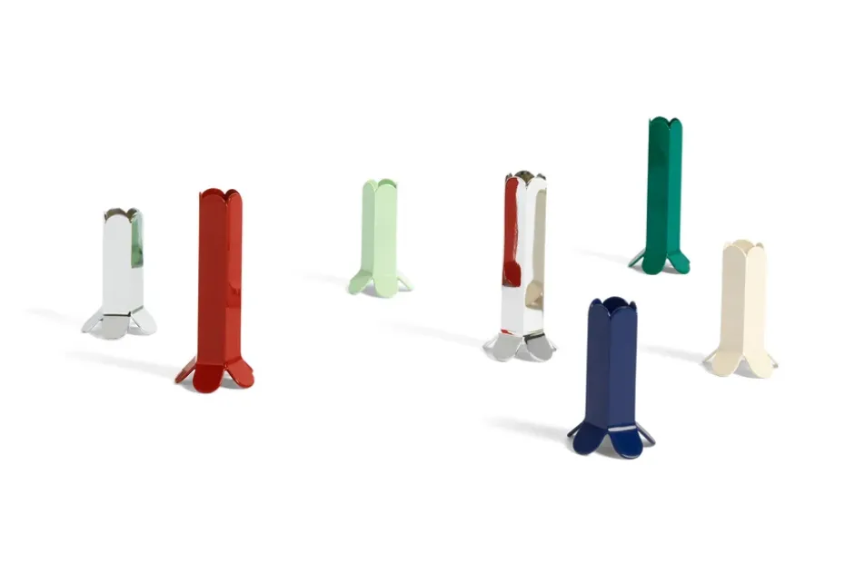Arcs candle sticks 13 cm, Red