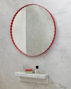 Arcs Mirror mirror Ø60 cm, Red