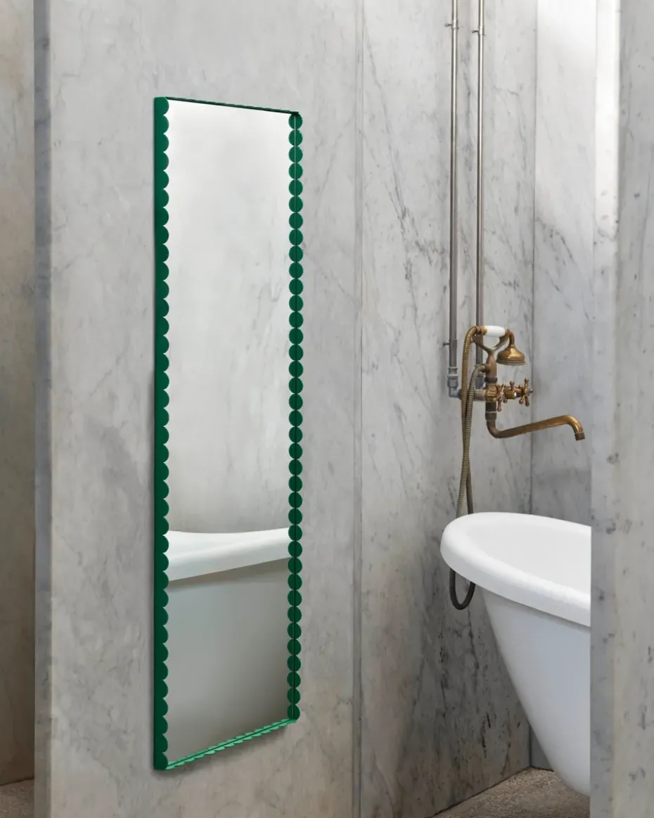 Arcs Mirror Rectangle M mirror 50x133.5 cm, Green
