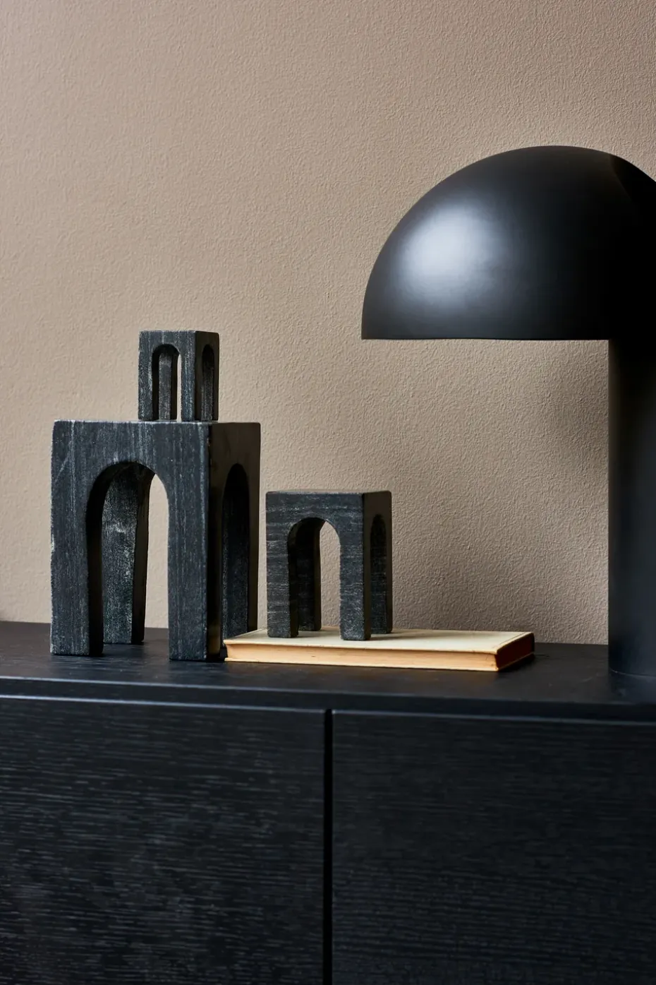 Arkis book end 3 pieces, Black