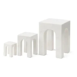 Arkis book end 3 pieces, White