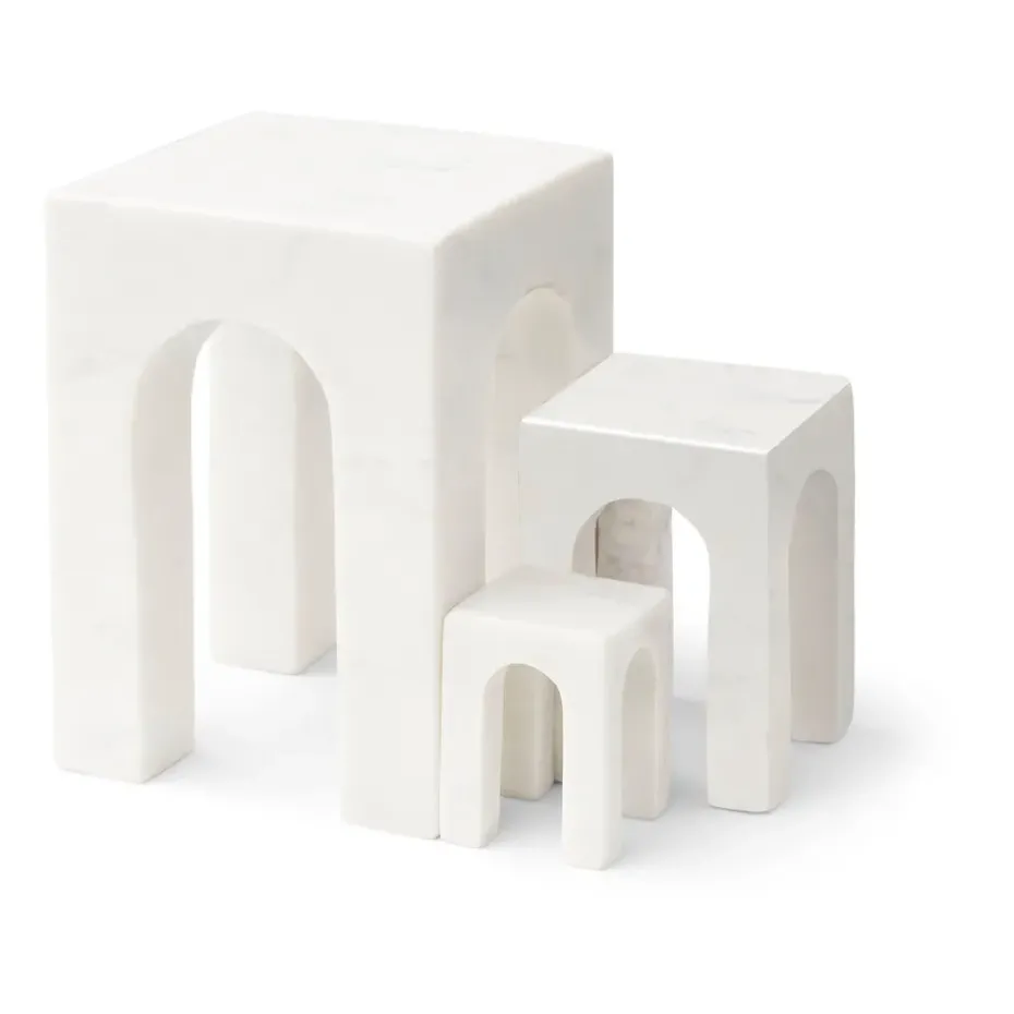 Arkis book end 3 pieces, White