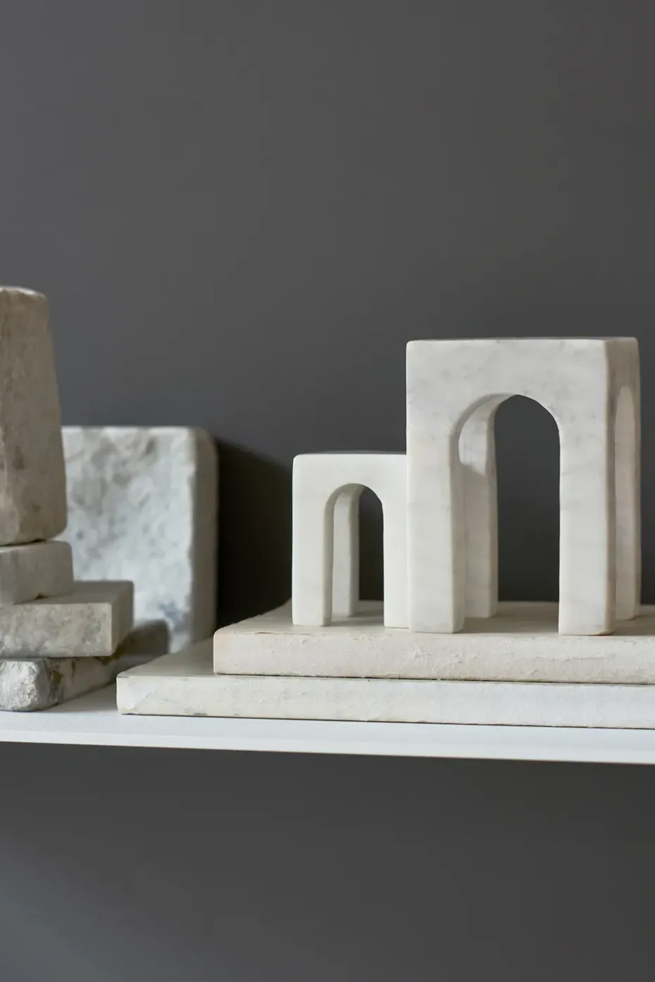 Arkis book end 3 pieces, White