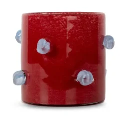 Arlo lantern M Ø15 cm, Wine red-light blue