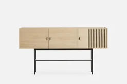 Array side table, 180 cm, White pigmented oak