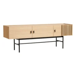 Array side table, low, 150 cm, White pigmented oak