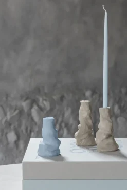 Art Piece Liquid candlestick large, Sand