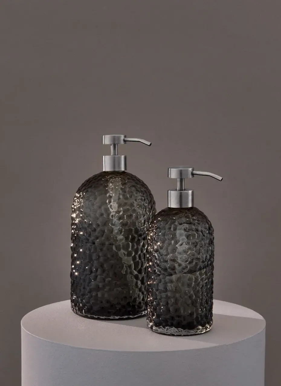 Arura soap dispenser 20 cm, Black-silver