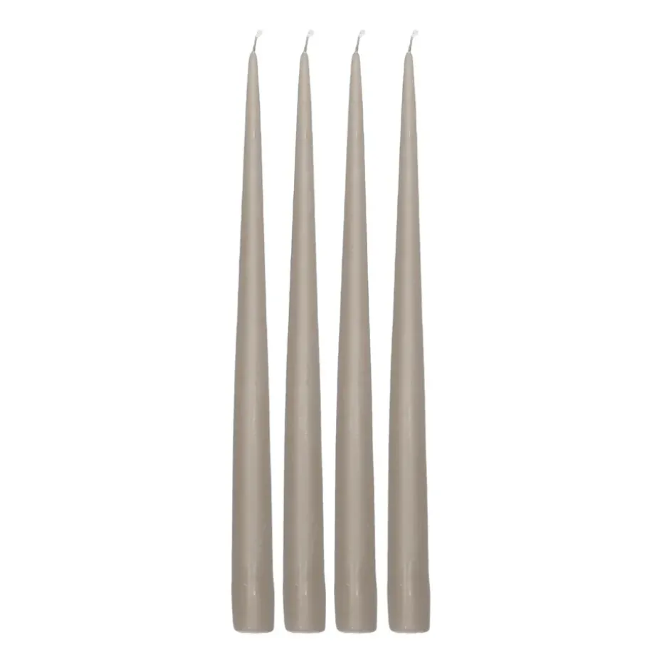 Atmosphere long candle 4 pack 32 cm, Taupe