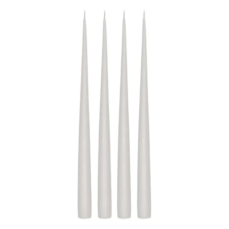 Atmosphere long candle 4 pack 32 cm, Icy grey